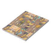 Ägyptisches altes Hieroglyphisches Muster Notizblock (Rotiert)