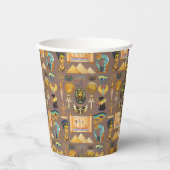 Ägyptisches altes Hieroglyphisches Muster Pappbecher (Vorderseite)