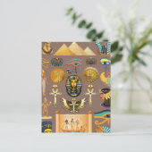 Ägyptisches altes Hieroglyphisches Muster Postkarte (Stehend Vorderseite)