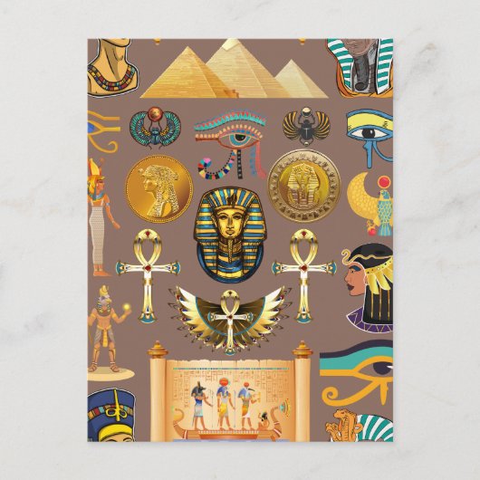 Ägyptisches altes Hieroglyphisches Muster Postkarte (Vorderseite)