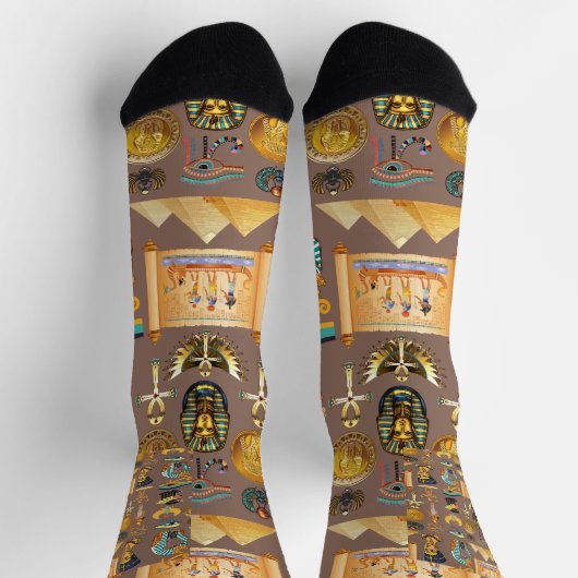 Ägyptisches altes Hieroglyphisches Muster Socken (Oben)