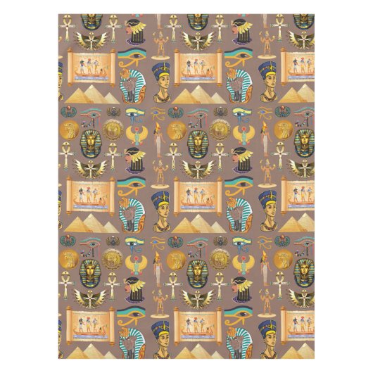 Ägyptisches altes Hieroglyphisches Muster Tischdecke (Vorderseite)