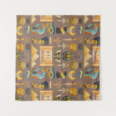 Ägyptisches altes Hieroglyphisches Muster Wandteppich (Vorderseite (Horizontal))