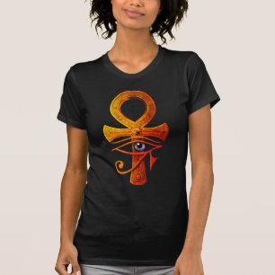 Ägyptisches Ankh Auge des Horus altes Symbol schüt T-Shirt
