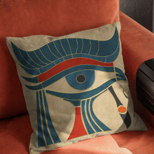 Ägyptisches Art-Deco-Auge des Horus Kissen