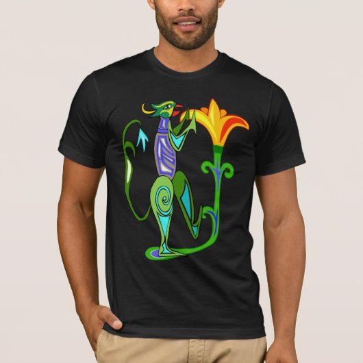 Ägyptisches Art Déco mit Lotus-Blume-T - Shirt (Vorderseite)