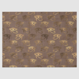 ägyptisches Auge auf braun Seidenpapier