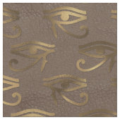 ägyptisches Auge auf braun Stoff (Nahaufnahme)