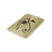 Ägyptisches Auge des Horus auf Imitaten Papyrus Badematte (Schrägansicht)