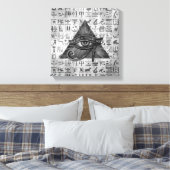 Ägyptisches Auge des Horus - digitale Kunst des Wa Leinwanddruck (Insitu (Schlafzimmer))
