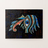 Ägyptisches Auge des Horus - Edelsteine und Gold Puzzle (Horizontal)