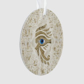 Ägyptisches Auge des Horus - Gold und Perle Ornament (Vorderseite)