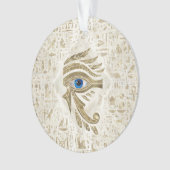 Ägyptisches Auge des Horus - Gold und Perle Ornament (Vorderseite)