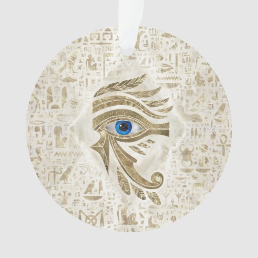 Ägyptisches Auge des Horus - Gold und Perle Ornament (Vorderseite)