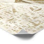 Ägyptisches Auge des Horus - Gold und Perle Poster (Ecke)