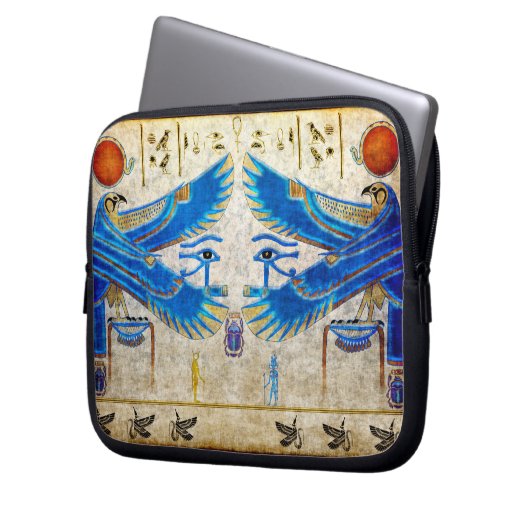 Ägyptisches Auge des Horus IV Art Laptop-Sieb Laptopschutzhülle (Vorderseite Links)