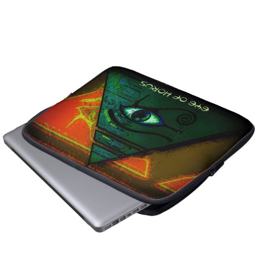 Ägyptisches Auge des Horus Laptopschutzhülle (Vorne Knopf)