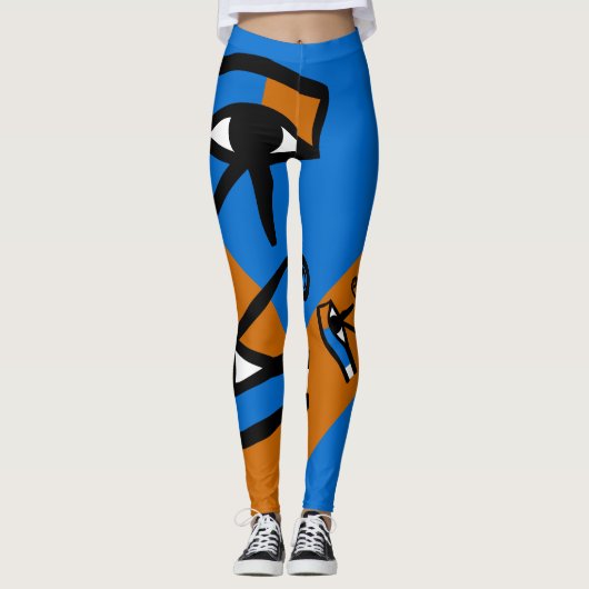 Ägyptisches Auge des Horus| Moderne Coole Hierogly Leggings (Vorderseite)
