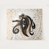 Ägyptisches Auge des Horus - Wadjet Digitale Kunst Wandteppich (Vorderseite (Horizontal))