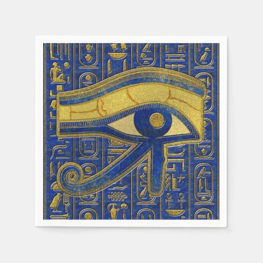 Ägyptisches Auge des Horus - Wadjet Lapis Lazuli Serviette (Vorderseite)