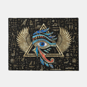 Ägyptisches Auge des Horus - Wadjet-Ornament Fußmatte