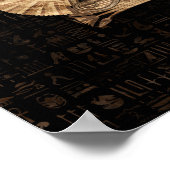 Ägyptisches Auge des Horus - Wadjet-Ornament Poster (Ecke)