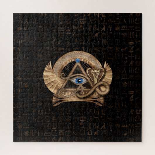 Ägyptisches Auge des Horus - Wadjet-Ornament Puzzle (Vertikal)