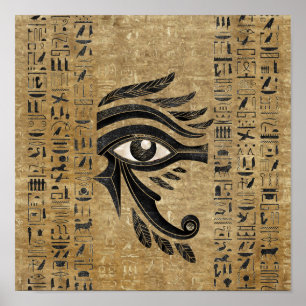 Ägyptisches Auge des Horus - Wadjet Poster