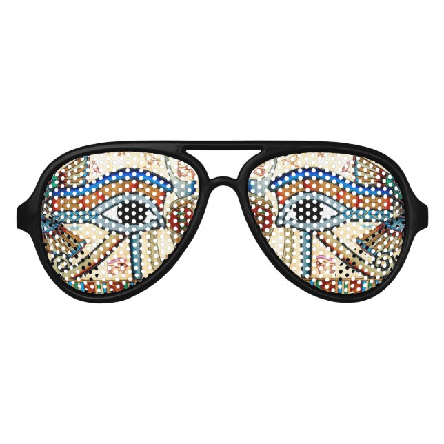 Ägyptisches Auge des Horus - Wadjet Sonnenbrille (Vorderseite)
