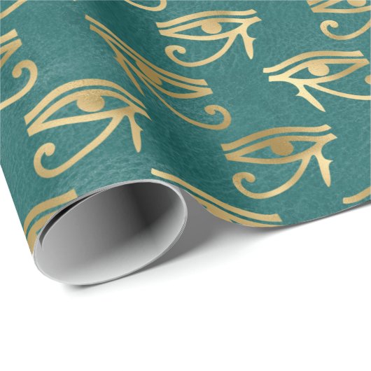 Ägyptisches Auge des Horusmusters Geschenkpapier (Rolleneckpunkt)