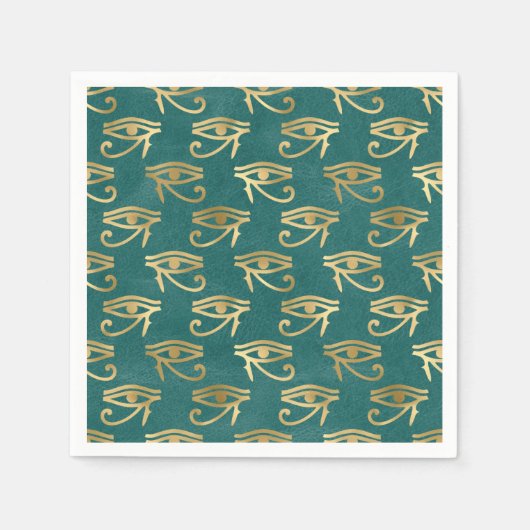 Ägyptisches Auge des Horusmusters Serviette (Vorderseite)