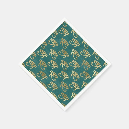 Ägyptisches Auge des Horusmusters Serviette (Ecke)