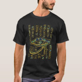 Ägyptisches Auge von Horus auf Hieroglyphen und T-Shirt (Vorderseite)