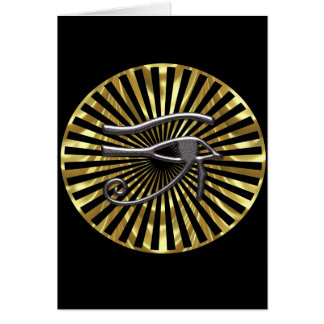 Ägyptisches Auge von Horus Gold und Schwarzem