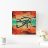 Ägyptisches Auge von Horus - Ra Quadratische Wanduhr (Zuhause)