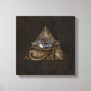 Ägyptisches Auge von Horus - Wadjet Digital Kunst Leinwanddruck