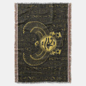 Ägyptisches Auge von Horus - Wadjet Gold und Decke (Vorderseite Vertikal)