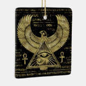 Ägyptisches Auge von Horus - Wadjet Gold und Keramikornament (Rechts)