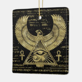 Ägyptisches Auge von Horus - Wadjet Gold und Keramikornament (Links)