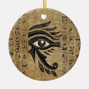 Ägyptisches Auge von Horus - Wadjet Keramik Ornament