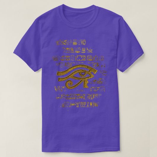 Ägyptisches Auge von Horus Wadjet Lapis Lazuli T-Shirt (Design vorne)