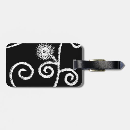 Ägyptisches Blumendesign Gepäckanhänger (Rückseite horizontal)