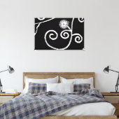 Ägyptisches Blumendesign Leinwanddruck (Insitu (Schlafzimmer))