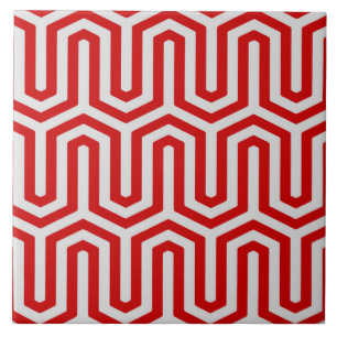 Ägyptisches Deco-Motiv - rot und grau Fliese