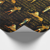 Ägyptisches dekoratives Hieroglyphen Muster Geschenkpapier (Ecke)