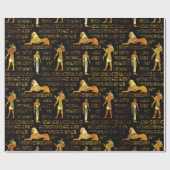 Ägyptisches dekoratives Hieroglyphen Muster Geschenkpapier (Flach)