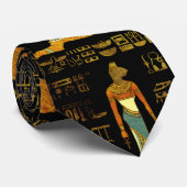Ägyptisches dekoratives Hieroglyphen Muster Krawatte (Gerollt)