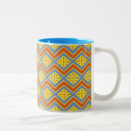 Ägyptisches Design #11 bei Emporio Moffa Zweifarbige Tasse (Rechts)