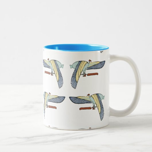 Ägyptisches Design #12 in Emporio Moffa Zweifarbige Tasse (Rechts)