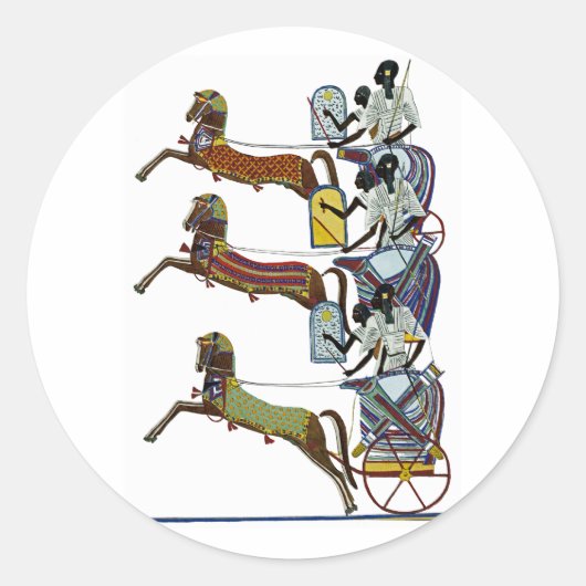 Ägyptisches Design #2 in Emporio Moffa Runder Aufkleber (Vorderseite)